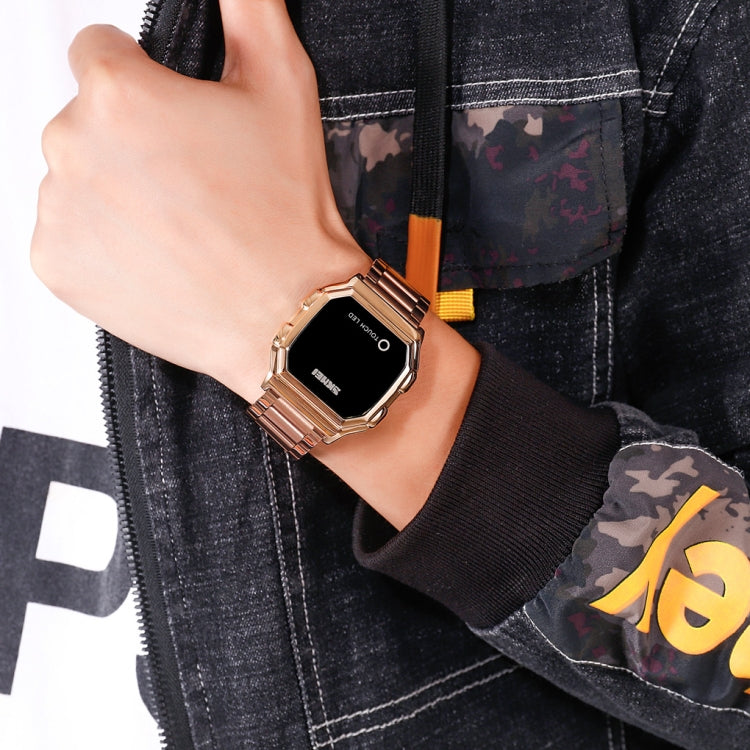 SKMEI 1650 Steel Strap Version LED Digital Display Electronic Watch with Touch Luminous Button(Silver) - free shipping - PMC TechLife - Order now!