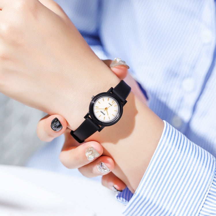 SKMEI 1659 Thin PU Leather Strap Small Dial Quartz Watch for Ladies(Black Shell Strip Nails Type) - free shipping - PMC TechLife - Order now!