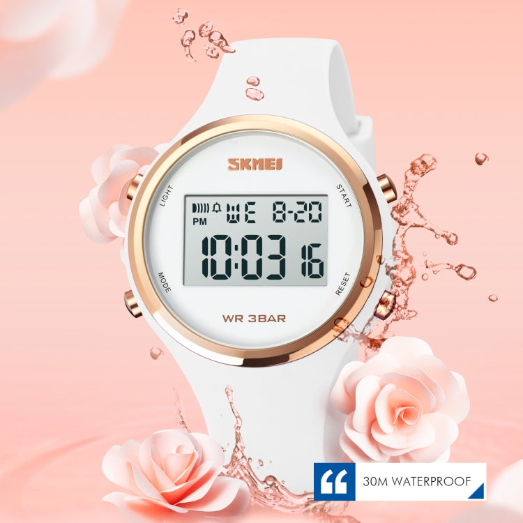 SKMEI 1720 Round Dial LED Digital Display Luminous Silicone Strap Electronic Watch(Rose Red) - free shipping - PMC TechLife - Order now!