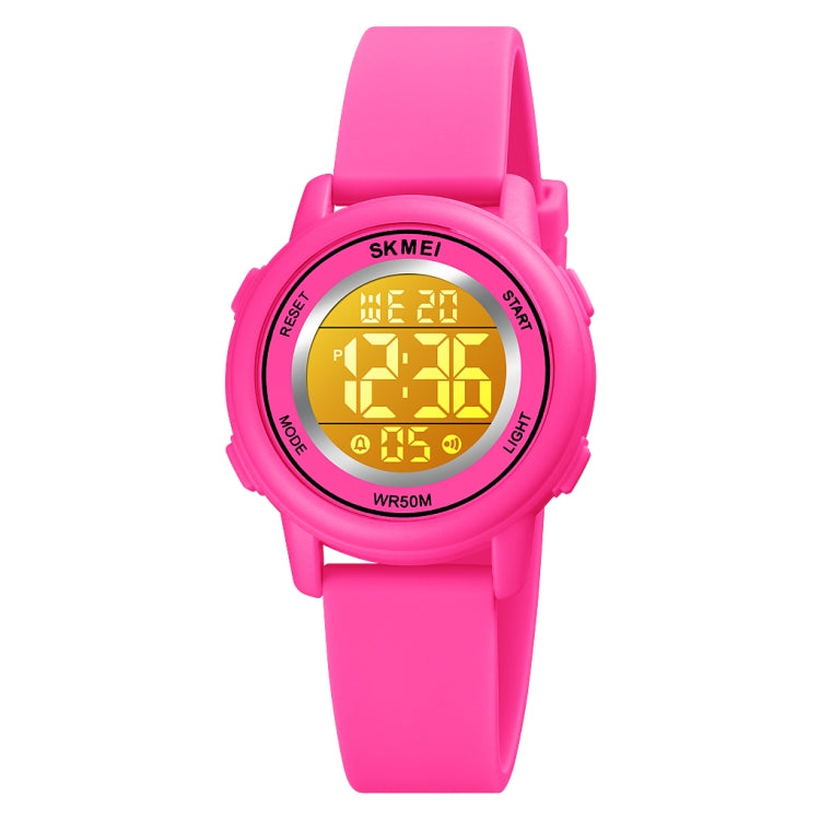 SKMEI 1721 Triplicate Round Dial LED Digital Display Luminous Silicone Strap Electronic Watch(Rose Red) - free shipping - PMC TechLife - Order now!