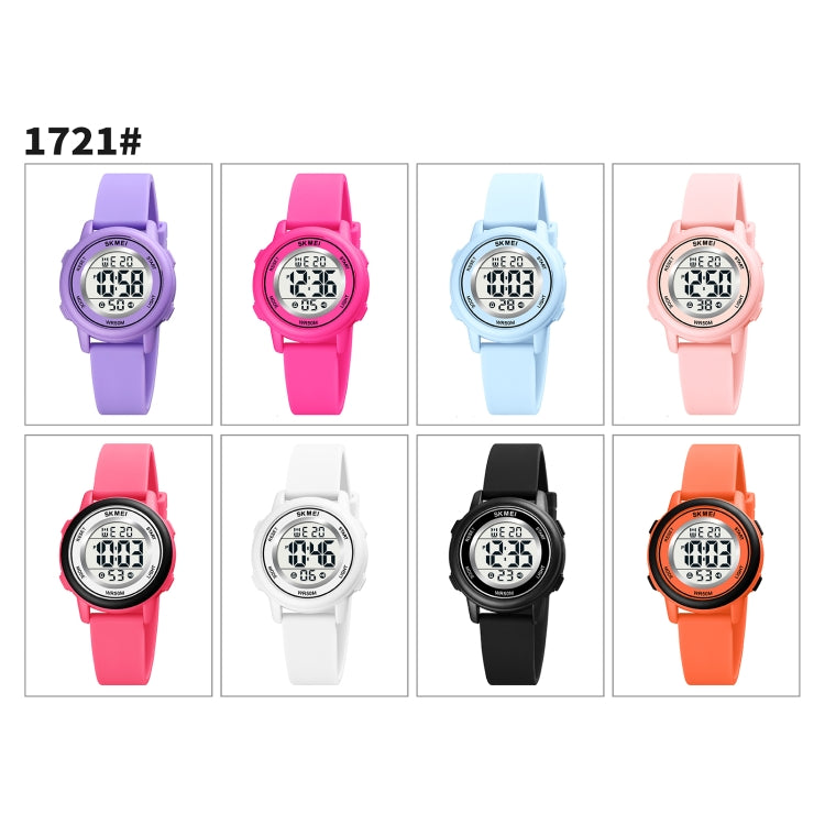 SKMEI 1721 Triplicate Round Dial LED Digital Display Luminous Silicone Strap Electronic Watch(Purple) - free shipping - PMC TechLife - Order now!