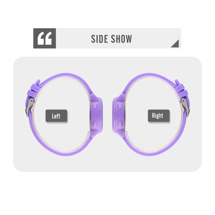 SKMEI 1721 Triplicate Round Dial LED Digital Display Luminous Silicone Strap Electronic Watch(Purple) - free shipping - PMC TechLife - Order now!