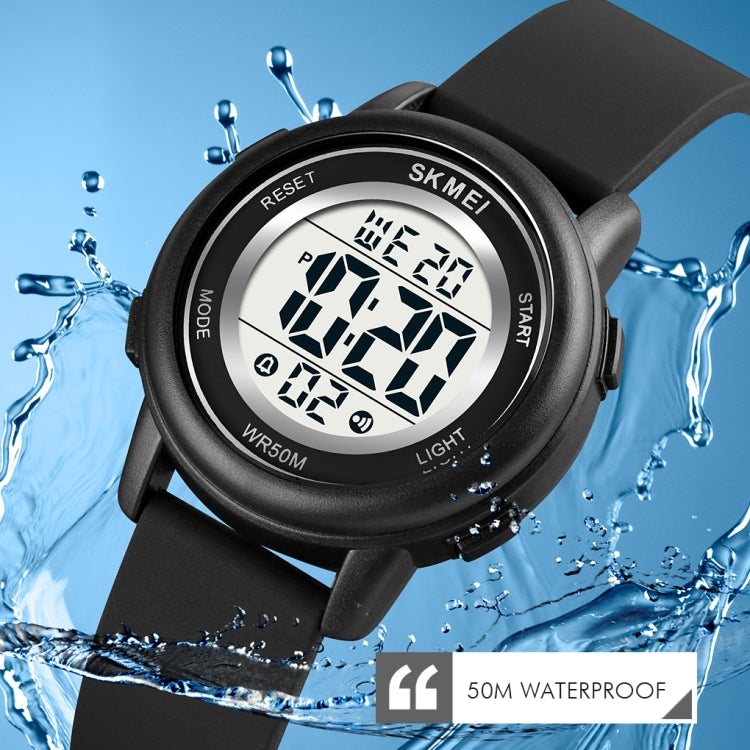 SKMEI 1721 Triplicate Round Dial LED Digital Display Luminous Silicone Strap Electronic Watch(Purple) - free shipping - PMC TechLife - Order now!