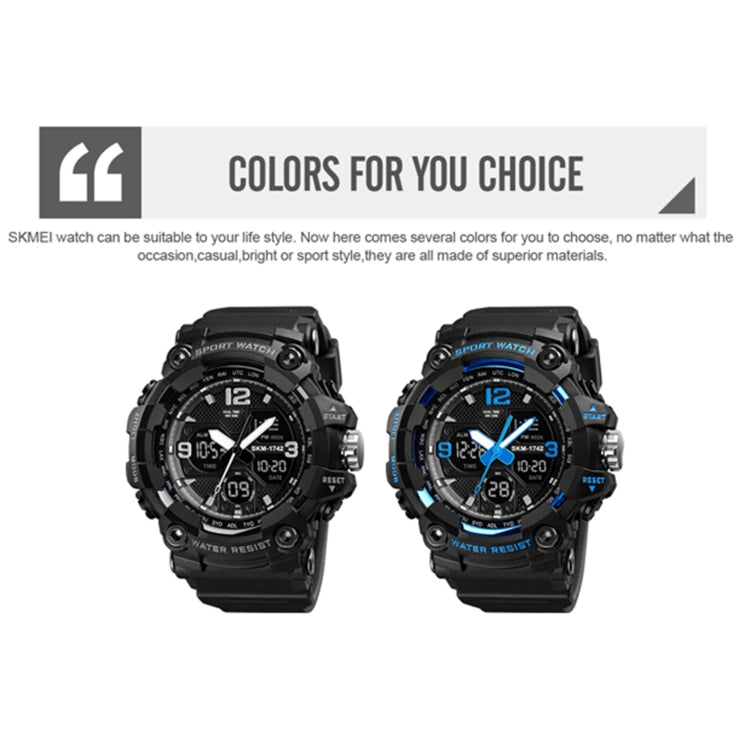 SKMEI 1742 Four-screen LED Digital Display Luminous Sports Shockproof Electronic Watch for Men(Black) - free shipping - PMC TechLife - Order now!