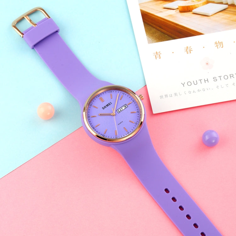 SKMEI 1747 Simple Bar scale Dial Silicone Strap Quartz Watch for Ladies(Light Blue) - free shipping - PMC TechLife - Order now!