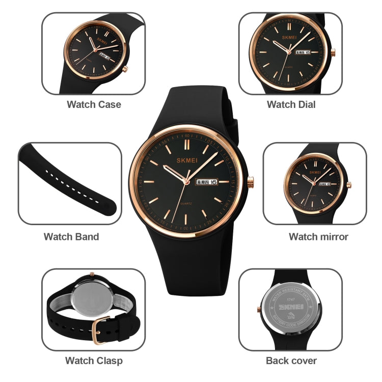 SKMEI 1747 Simple Bar scale Dial Silicone Strap Quartz Watch for Ladies(Black) - free shipping - PMC TechLife - Order now!