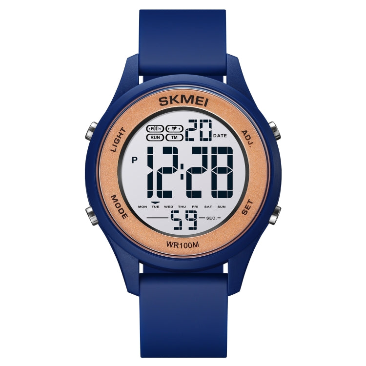 SKMEI 1758 Multifunctional LED Digital Display Luminous Silicone Strap Electronic Watch(Dark Blue) - free shipping - PMC TechLife - Order now!
