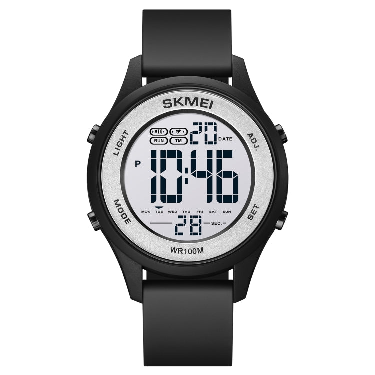 SKMEI 1758 Multifunctional LED Digital Display Luminous Silicone Strap Electronic Watch(Black Silver) - free shipping - PMC TechLife - Order now!