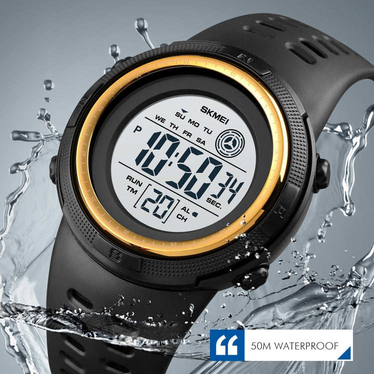 SKMEI 1773 Triplicate Round LED Dual Time Digital Display Colorful Backlight Electronic Watch(Blue Black) - free shipping - PMC TechLife - Order now!