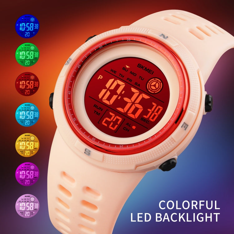 SKMEI 1773 Triplicate Round LED Dual Time Digital Display Colorful Backlight Electronic Watch(Blue Black) - free shipping - PMC TechLife - Order now!