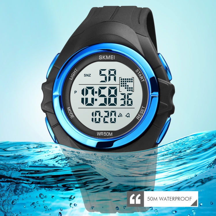 SKMEI 1790 Triplicate Round LED Dual Time Digital Display Luminous Electronic Watch for Men(Gold White) - free shipping - PMC TechLife - Order now!