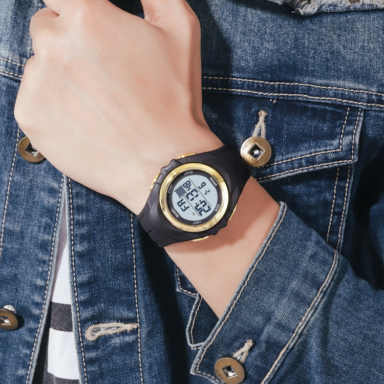 SKMEI 1790 Triplicate Round LED Dual Time Digital Display Luminous Electronic Watch for Men(Black White) - free shipping - PMC TechLife - Order now!