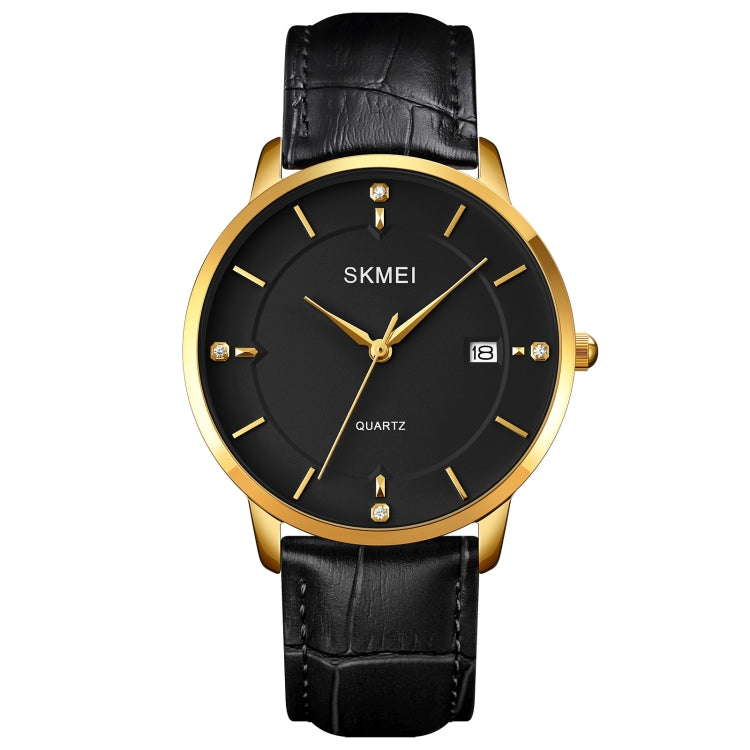 SKMEI 1801 Men Casual Calendar Quartz Watch(Gold and Black) - free shipping - PMC TechLife - Order now!