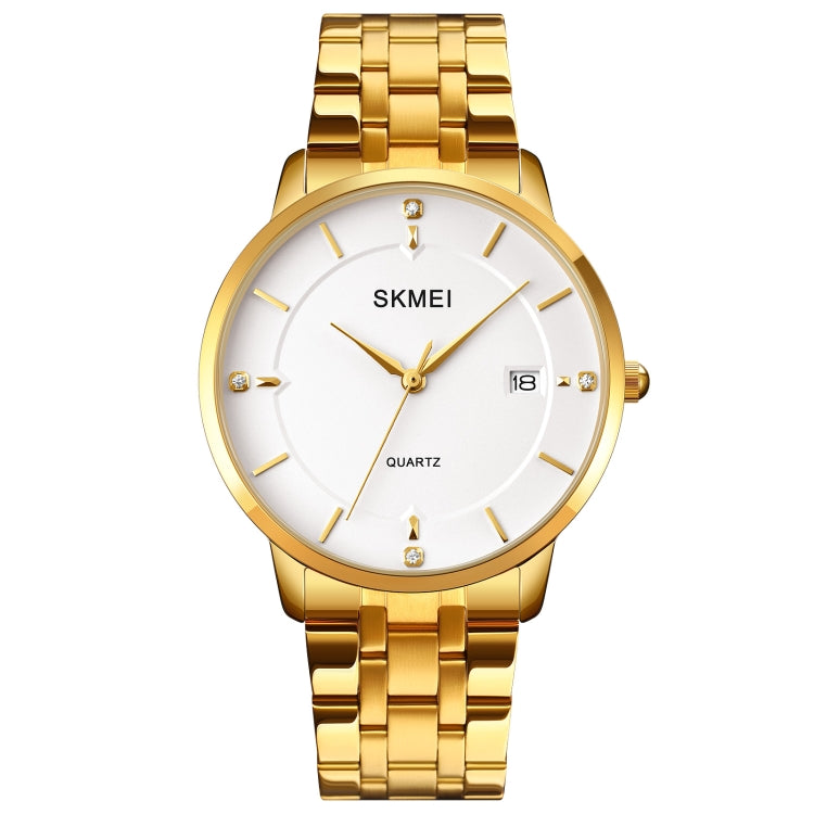 SKMEI 1801 Men Casual Calendar Quartz Watch(Golden Steel Belt) - free shipping - PMC TechLife - Order now!