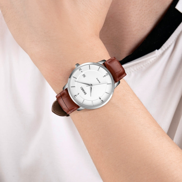 SKMEI 1801 Men Casual Calendar Quartz Watch(Silver Black) - free shipping - PMC TechLife - Order now!