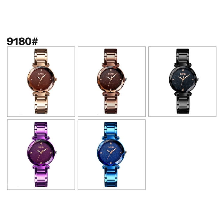 SKMEI 9180 Starry Sky Dial Stainless Steel Strap Quartz Watch for Ladies(Black) - free shipping - PMC TechLife - Order now!