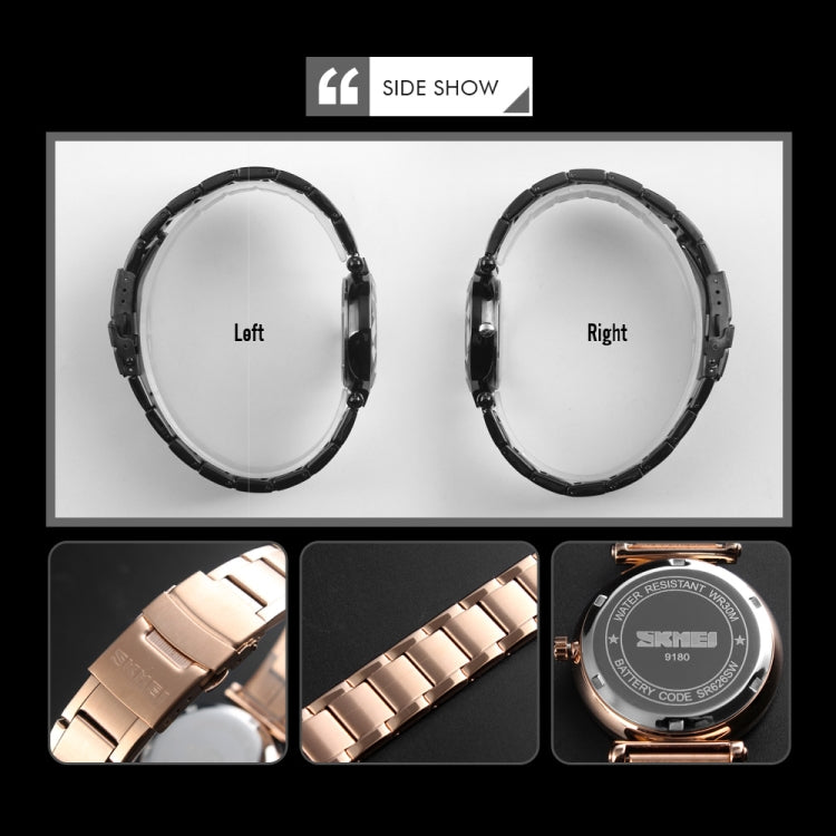 SKMEI 9180 Starry Sky Dial Stainless Steel Strap Quartz Watch for Ladies(Black) - free shipping - PMC TechLife - Order now!