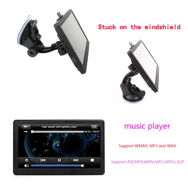 7 inch Car HD GPS Navigator 8G+128M Resistive Screen Support FM / TF Card, Specification:South America Map - Car MP3 & MP4 & MP5 by PMC TechLife | Online Shopping South Africa | PMC TechLife | Buy Now Pay Later Mobicred