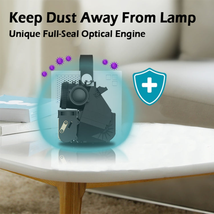 WEJOY Y2 1920x1080P 100 ANSI Lumens Portable Home Theater LED HD Digital Projector, Touch Control Version, Android 9.0, 2G+16G, EU Plug - free shipping - PMc TechLife - Order now!