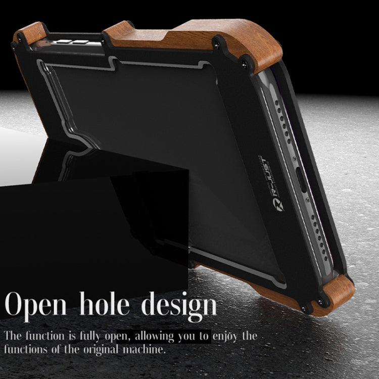 For iPhone 13 Pro R-JUST Ironwood Man Shockproof Metal + Wood Bumper Protective Case - iPhone 13 Pro Cases by R-JUST | Online Shopping South Africa | PMC TechLife | Buy Now Pay Later Mobicred