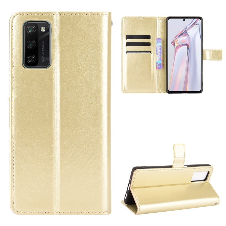 For Blackview A100 Crazy Horse Texture Horizontal Flip Leather Case with Holder & Card Slots & Lanyard(Gold) - More Brand by PMC TechLife | Online Shopping South Africa | PMC TechLife