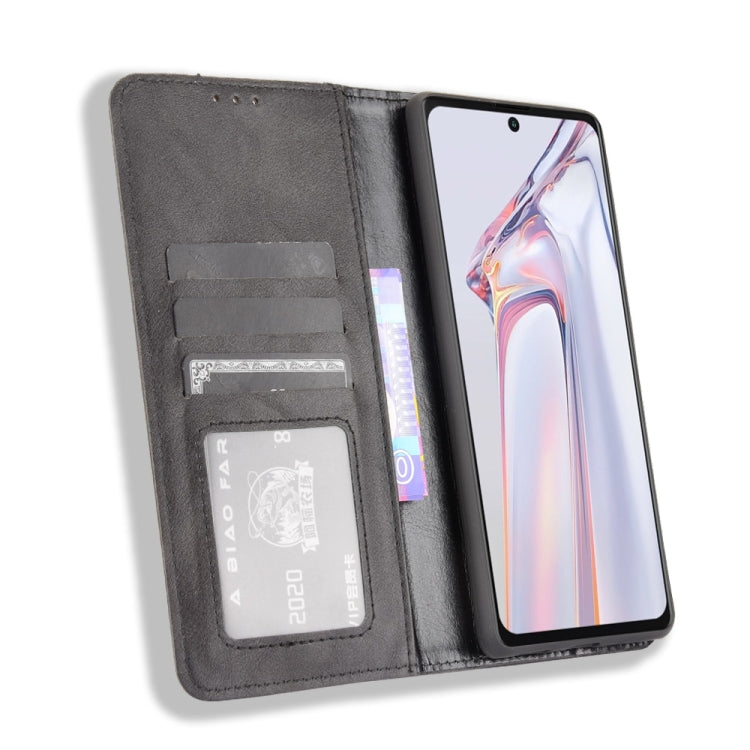 For Blackview A100 Magnetic Buckle Retro Crazy Horse Texture Horizontal Flip Leather Case with Holder & Card Slots & Photo Frame(Black) - More Brand by PMC TechLife | Online Shopping South Africa | PMC TechLife | Buy Now Pay Later Mobicred