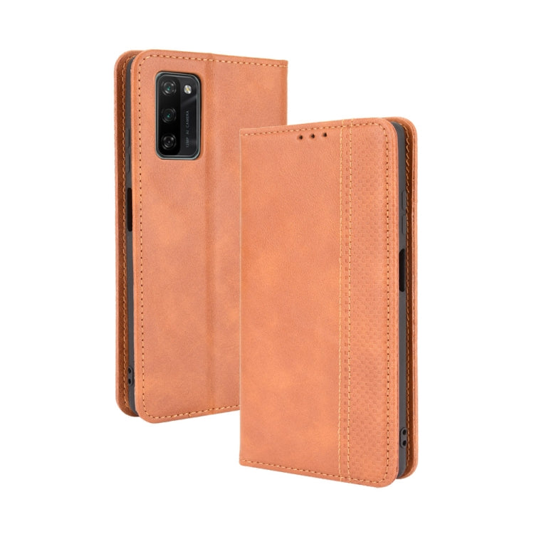 For Blackview A100 Magnetic Buckle Retro Crazy Horse Texture Horizontal Flip Leather Case with Holder & Card Slots & Photo Frame(Brown) - More Brand by PMC TechLife | Online Shopping South Africa | PMC TechLife | Buy Now Pay Later Mobicred