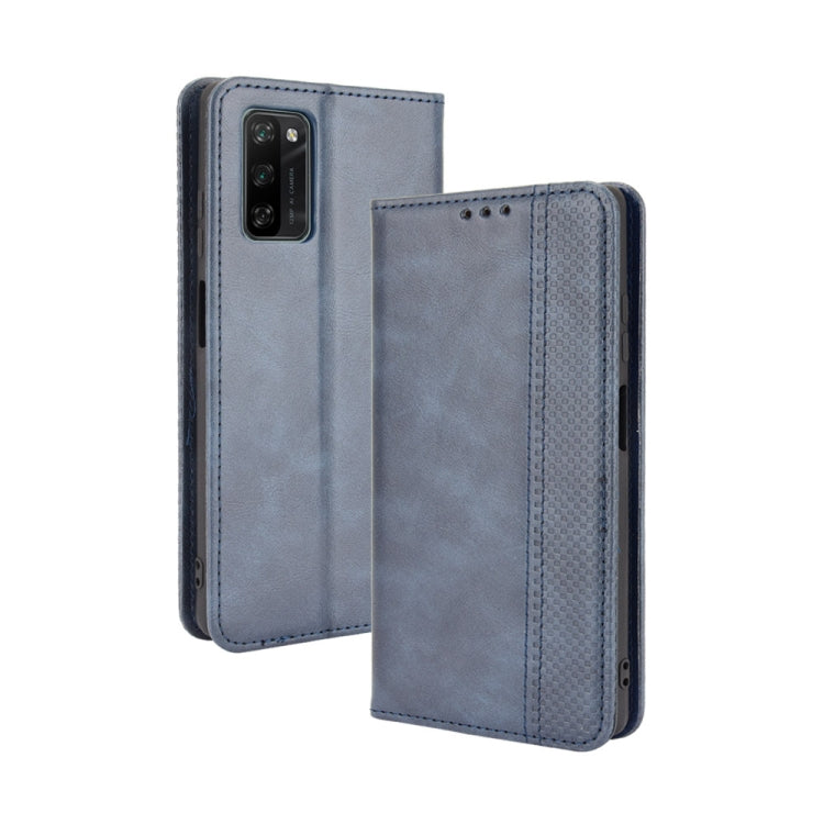 For Blackview A100 Magnetic Buckle Retro Crazy Horse Texture Horizontal Flip Leather Case with Holder & Card Slots & Photo Frame(Blue) - More Brand by PMC TechLife | Online Shopping South Africa | PMC TechLife | Buy Now Pay Later Mobicred