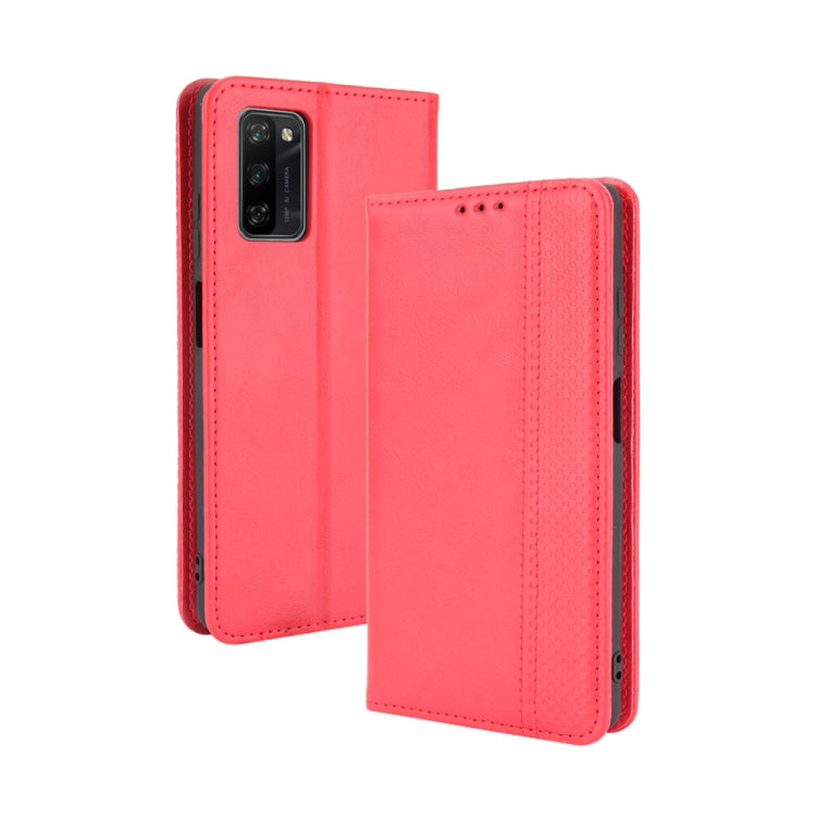 For Blackview A100 Magnetic Buckle Retro Crazy Horse Texture Horizontal Flip Leather Case with Holder & Card Slots & Photo Frame(Red) - More Brand by PMC TechLife | Online Shopping South Africa | PMC TechLife