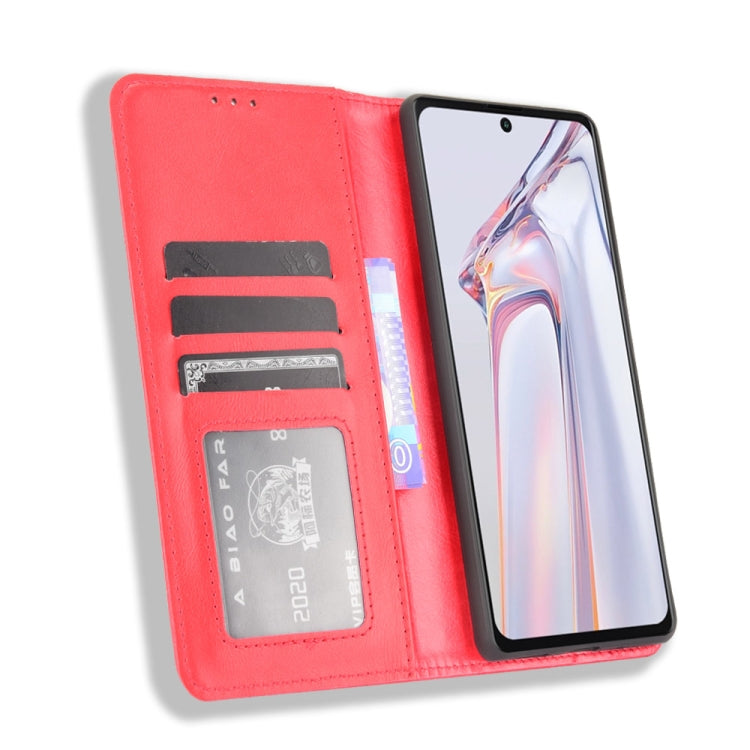 For Blackview A100 Magnetic Buckle Retro Crazy Horse Texture Horizontal Flip Leather Case with Holder & Card Slots & Photo Frame(Red) - More Brand by PMC TechLife | Online Shopping South Africa | PMC TechLife