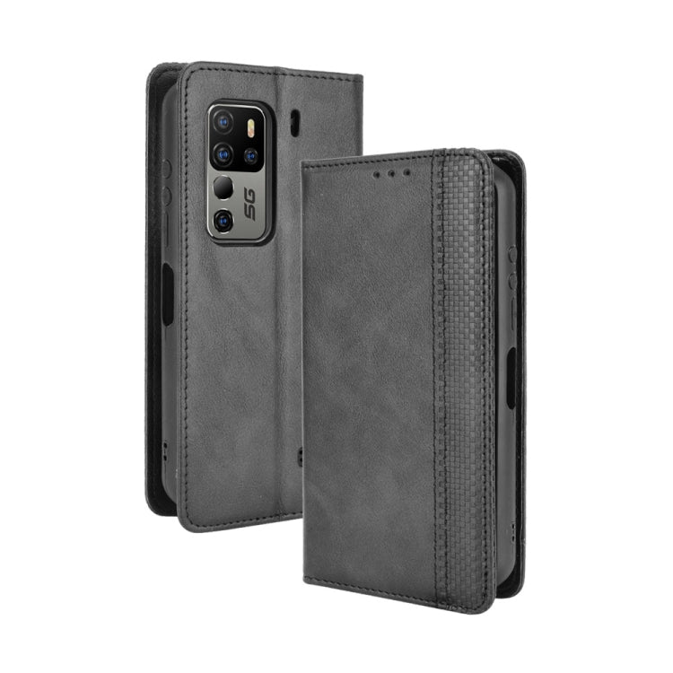 For Ulefone Armor 11 5G / Armor 11T 5G Magnetic Buckle Retro Crazy Horse Texture Horizontal Flip Leather Case with Holder & Card Slots & Photo Frame(Black) - Ulefone Cases by PMC Jewellery | Online Shopping South Africa | PMC Jewellery | Buy Now Pay Later Mobicred