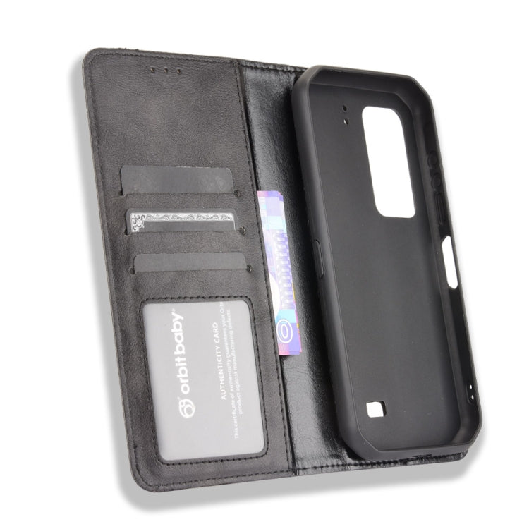 For Ulefone Armor 11 5G / Armor 11T 5G Magnetic Buckle Retro Crazy Horse Texture Horizontal Flip Leather Case with Holder & Card Slots & Photo Frame(Black) - Ulefone Cases by PMC Jewellery | Online Shopping South Africa | PMC Jewellery | Buy Now Pay Later Mobicred