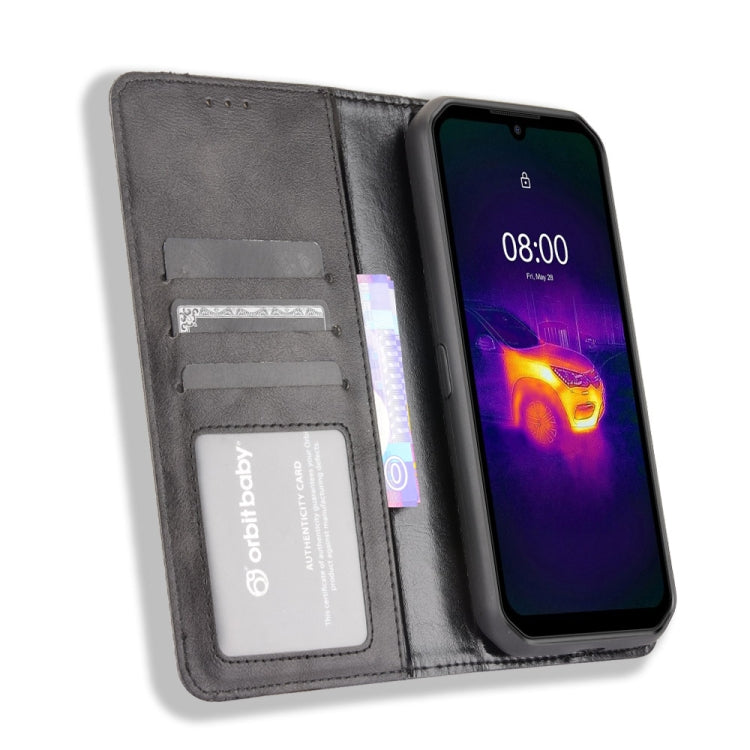 For Ulefone Armor 11 5G / Armor 11T 5G Magnetic Buckle Retro Crazy Horse Texture Horizontal Flip Leather Case with Holder & Card Slots & Photo Frame(Black) - Ulefone Cases by PMC Jewellery | Online Shopping South Africa | PMC Jewellery | Buy Now Pay Later Mobicred