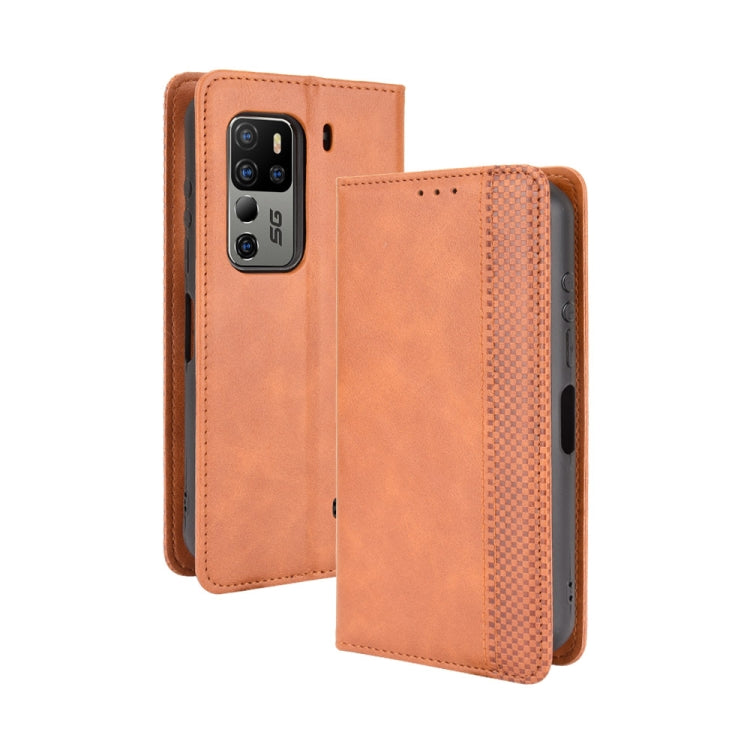For Ulefone Armor 11 5G / Armor 11T 5G Magnetic Buckle Retro Crazy Horse Texture Horizontal Flip Leather Case with Holder & Card Slots & Photo Frame(Brown) - Ulefone Cases by PMC Jewellery | Online Shopping South Africa | PMC Jewellery | Buy Now Pay Later Mobicred