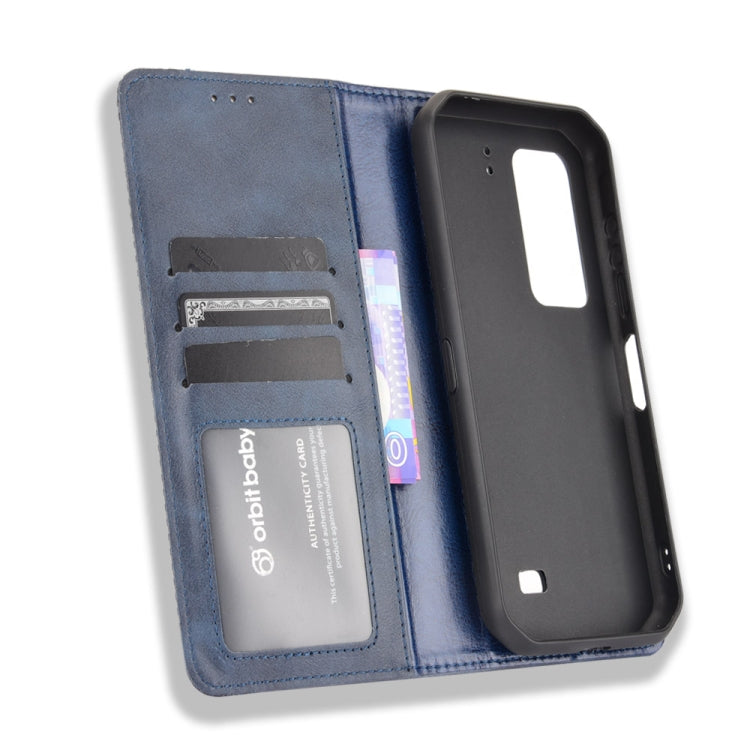 For Ulefone Armor 11 5G / Armor 11T 5G Magnetic Buckle Retro Crazy Horse Texture Horizontal Flip Leather Case with Holder & Card Slots & Photo Frame(Blue) - Ulefone Cases by PMC Jewellery | Online Shopping South Africa | PMC Jewellery | Buy Now Pay Later Mobicred