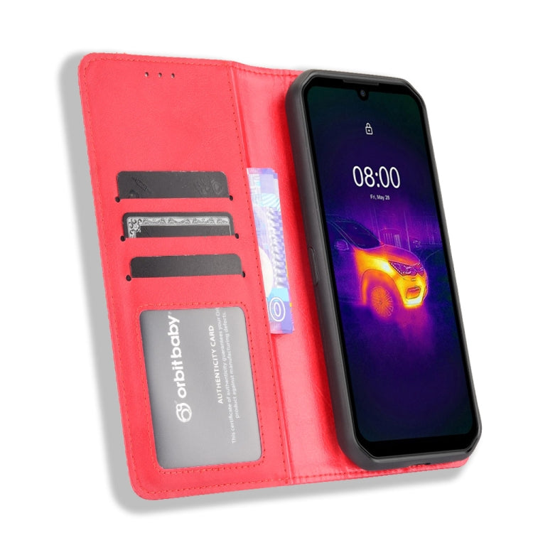 For Ulefone Armor 11 5G / Armor 11T 5G Magnetic Buckle Retro Crazy Horse Texture Horizontal Flip Leather Case with Holder & Card Slots & Photo Frame(Red) - Ulefone Cases by PMC Jewellery | Online Shopping South Africa | PMC Jewellery | Buy Now Pay Later Mobicred