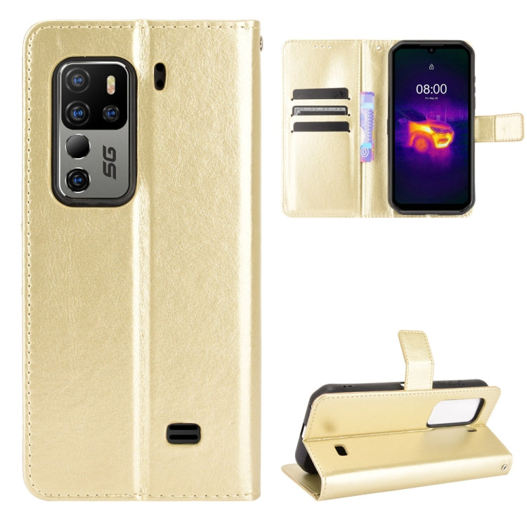 For Ulefone Armor 11 5G/11T 5G Crazy Horse Texture Horizontal Flip Leather Case with Holder & Card Slots & Lanyard(Gold) - Ulefone Cases by PMC Jewellery | Online Shopping South Africa | PMC Jewellery | Buy Now Pay Later Mobicred