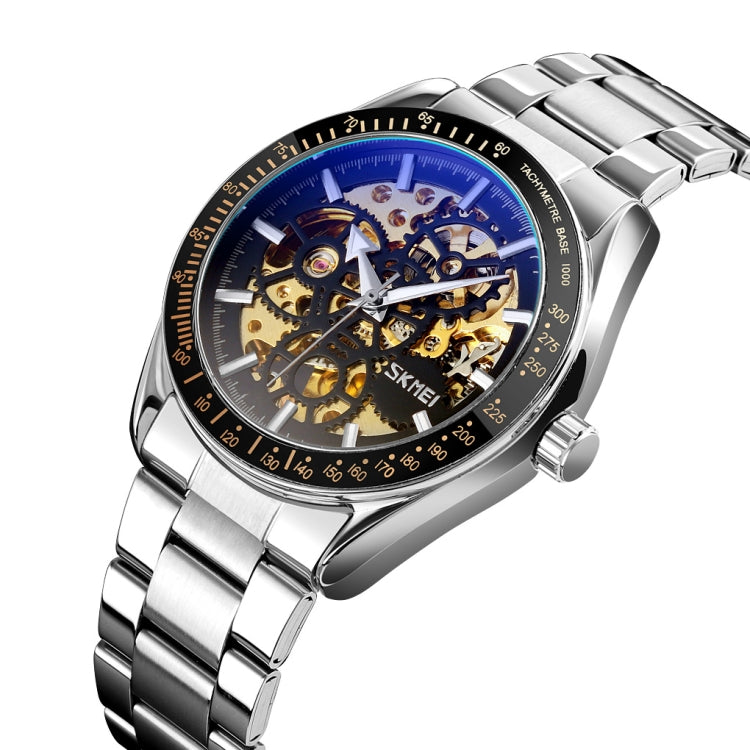 SKMEI 9194 Men Mechanical Gear Dial Automatic Mechanical Watch(Silver) - free shipping - PMC TechLife - Order now!