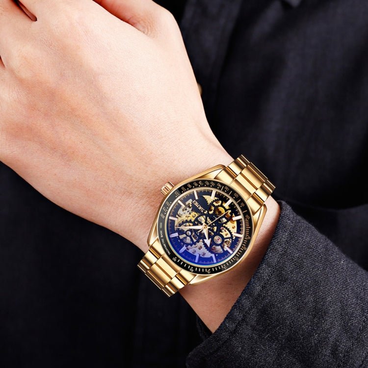 SKMEI 9194 Men Mechanical Gear Dial Automatic Mechanical Watch(Silver) - free shipping - PMC TechLife - Order now!