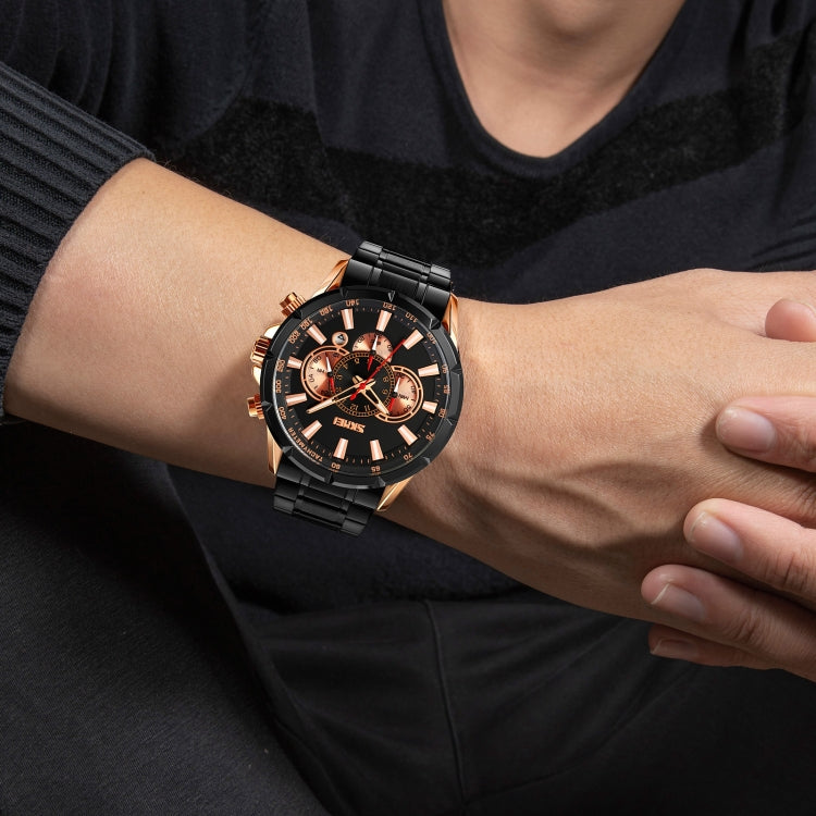 SKMEI 9241 Men Calendar Stopwatch Stainless Steel Strap Quartz Watch(Silver) - free shipping - PMC TechLife - Order now!