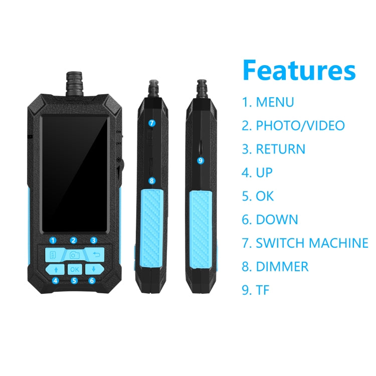 P90 11mm 4.5 inch HD 500W Autofocus Camera Endoscope Portable Water-resistant Industrial Pipe Endoscope, Hard Cable Length: 5m -  by PMC Jewellery | Online Shopping South Africa | PMC Jewellery | Buy Now Pay Later Mobicred