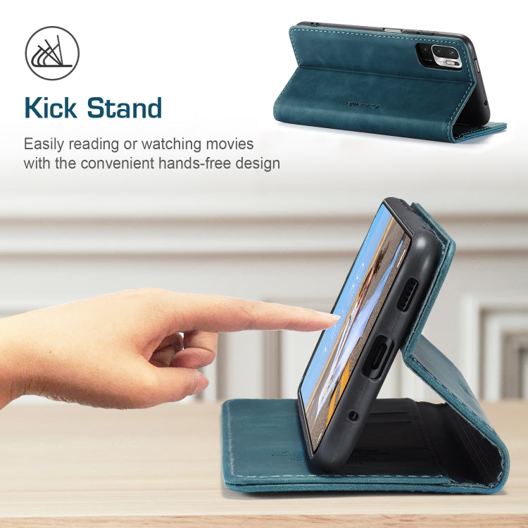 CaseMe 013 Multifunctional Horizontal Flip Leather Case with Holder & Card Slot & Wallet For Xiaomi Redmi Note 10 5G(Blue) - free shipping - PMC Jewellery - Order now!