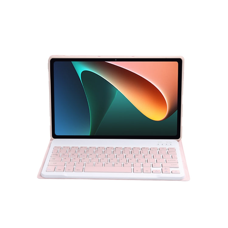 A0N5 Ultra-thin Detachable Lambskin Texture TPU Bluetooth Keyboard Leather Tablet Case with Holder For Xiaomi Pad 5 / 5 Pro(Pink) - free shipping - PMC TechLife - Order now!