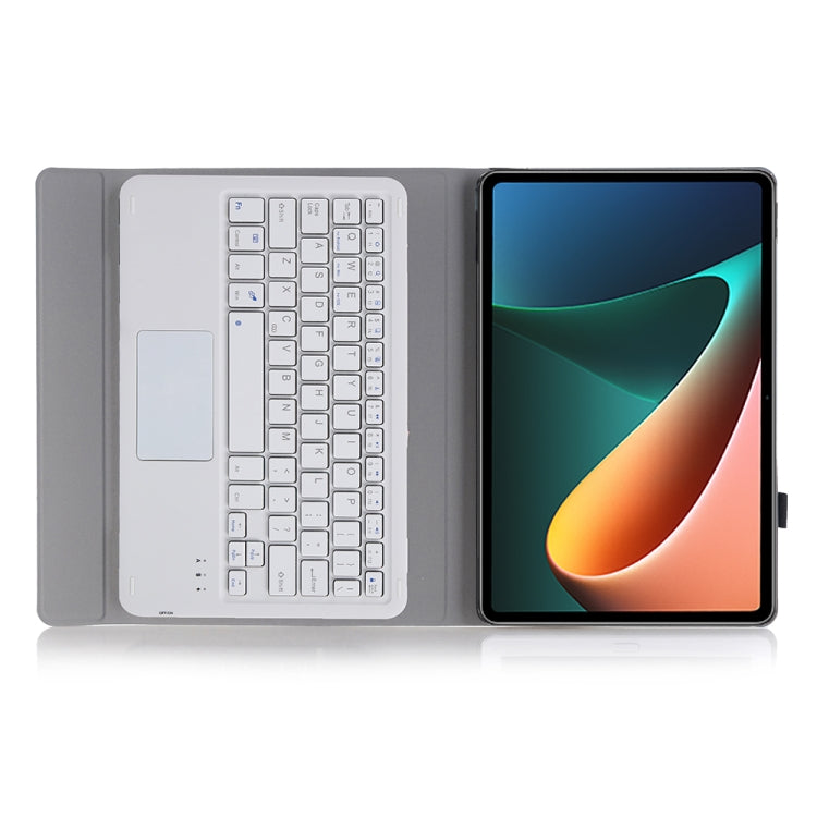 A0N5-A Ultra-thin Detachable Lambskin Texture TPU Bluetooth Keyboard Leather Tablet Case with Holder & Touchpad For Xiaomi Pad 5 / 5 Pro(Dark Green) - Xiaomi Keyboard by PMC TechLife | Online Shopping South Africa | PMC TechLife | Buy Now Pay Later Mobicred