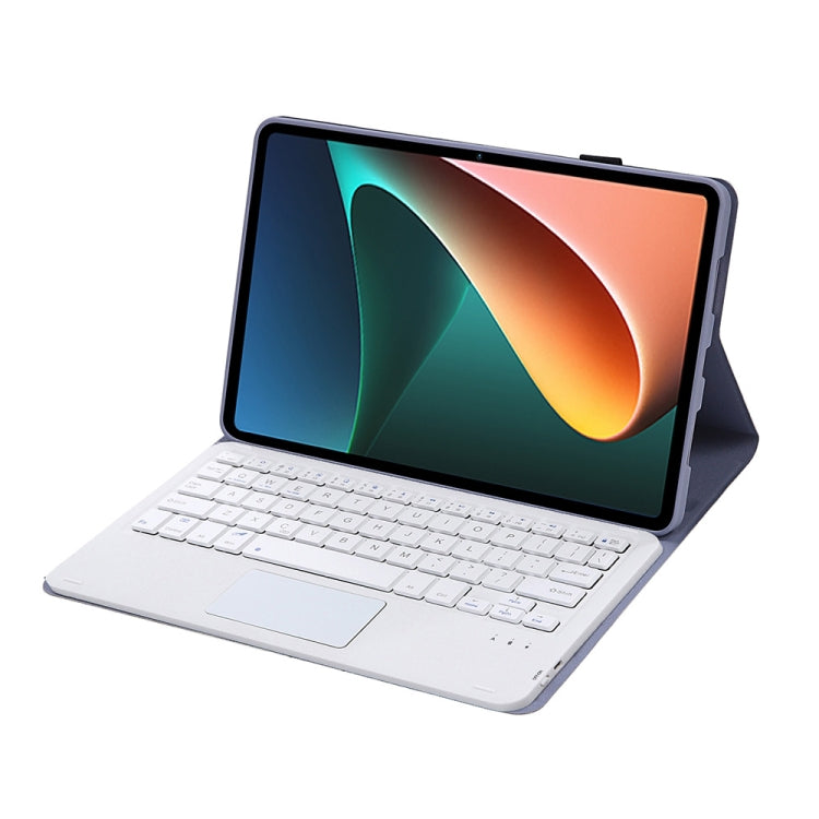 A0N5-A Ultra-thin Detachable Lambskin Texture TPU Bluetooth Keyboard Leather Tablet Case with Holder & Touchpad For Xiaomi Pad 5 / 5 Pro(Purple) - Others Keyboard by PMC TechLife | Online Shopping South Africa | PMC TechLife