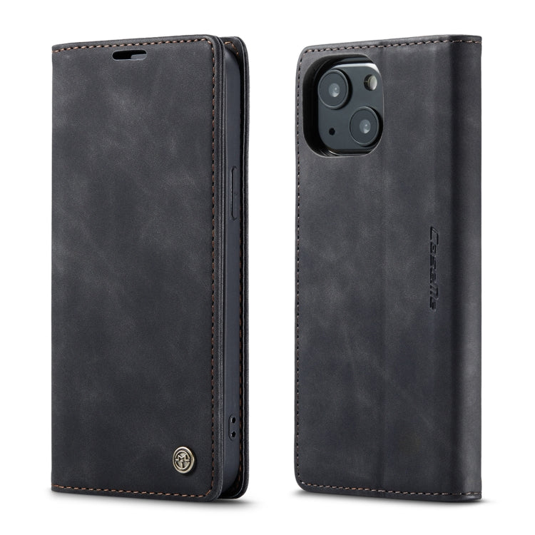 For iPhone 13 CaseMe-013 Multifunctional Retro Frosted Horizontal Flip Leather Case with Card Slot & Holder & Wallet(Black) - free shipping - PMC Jewellery - Order now!