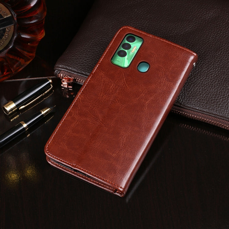 idewei Crazy Horse Texture Horizontal Flip Leather Case with Holder & Card Slots & Wallet For Tecno Spark 7P(Black) - Tecno Cases by idewei | Online Shopping South Africa | PMC TechLife | Buy Now Pay Later Mobicred