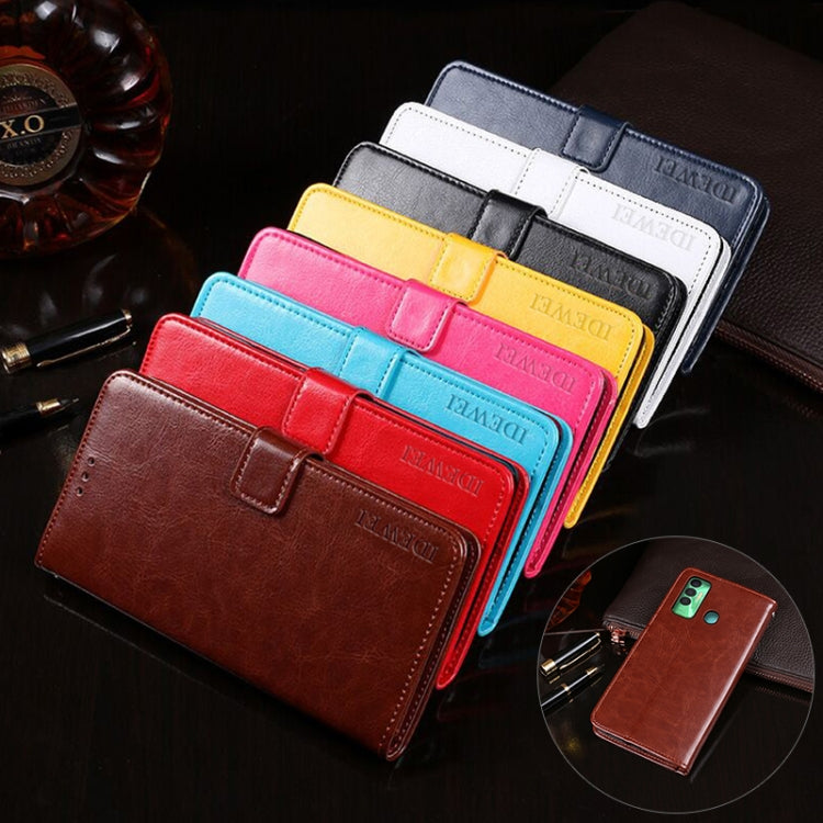 idewei Crazy Horse Texture Horizontal Flip Leather Case with Holder & Card Slots & Wallet For Tecno Spark 7P(Black) - Tecno Cases by idewei | Online Shopping South Africa | PMC TechLife | Buy Now Pay Later Mobicred