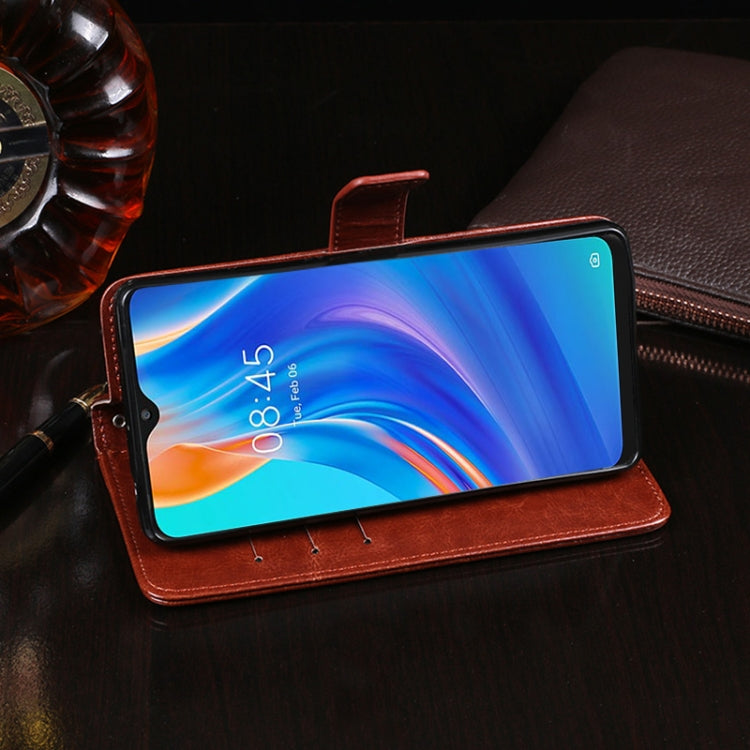 idewei Crazy Horse Texture Horizontal Flip Leather Case with Holder & Card Slots & Wallet For Tecno Spark 7P(Rose Red) - Tecno Cases by idewei | Online Shopping South Africa | PMC TechLife | Buy Now Pay Later Mobicred