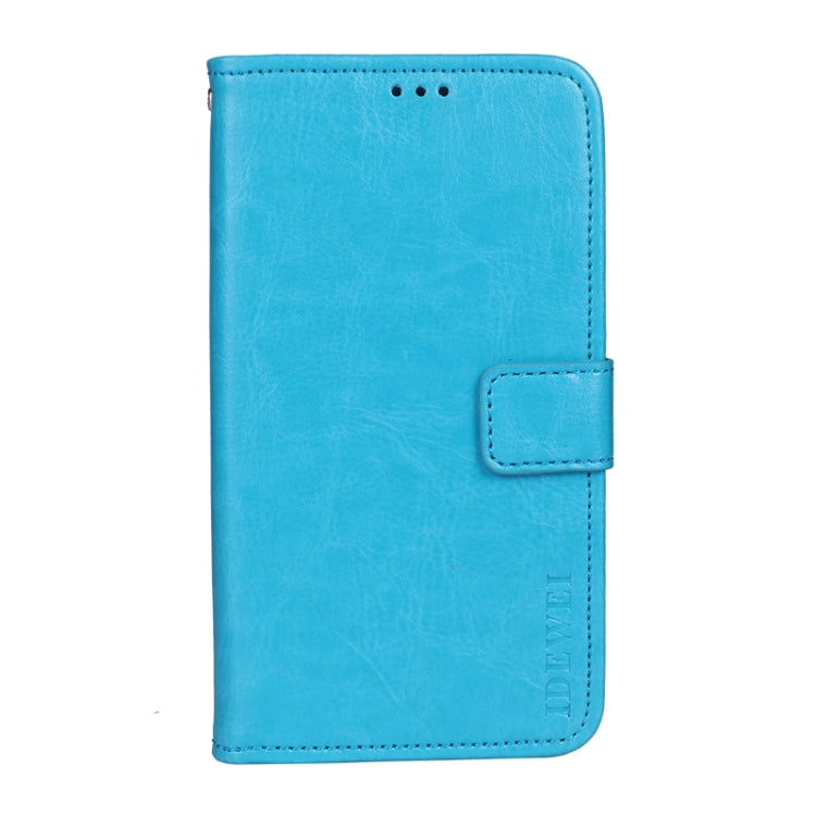 idewei Crazy Horse Texture Horizontal Flip Leather Case with Holder & Card Slots & Wallet For Tecno Spark 7P(Sky Blue) - free shipping - PMC TechLife - Order now!